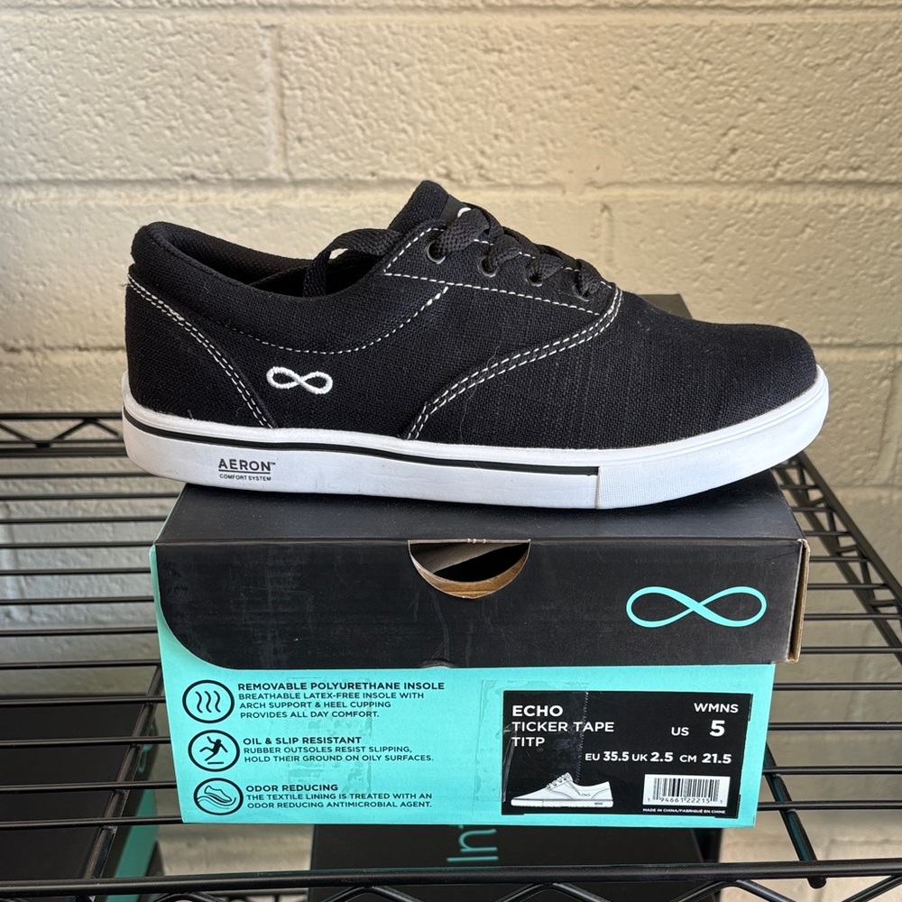Black Canvas Sneakers with White Soles-Nursing Shoes